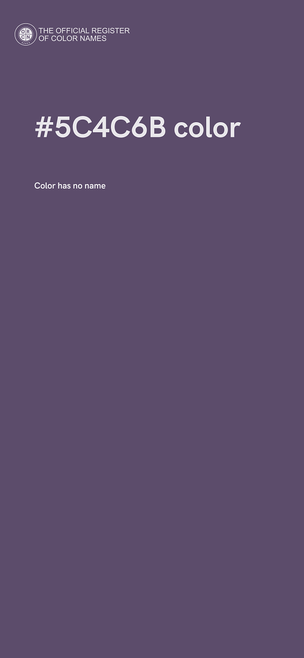 #5C4C6B color image