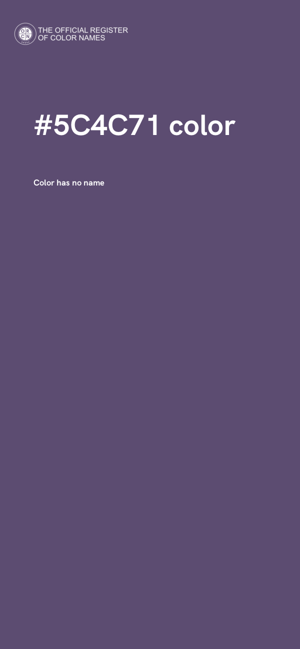 #5C4C71 color image