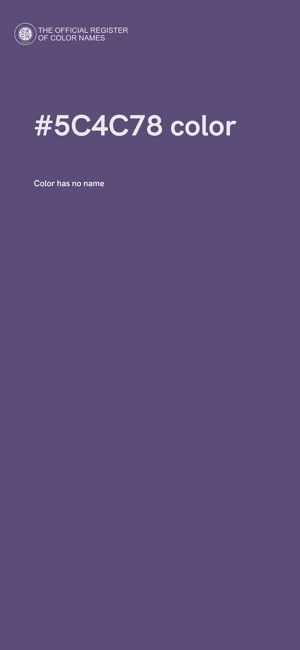 #5C4C78 color image