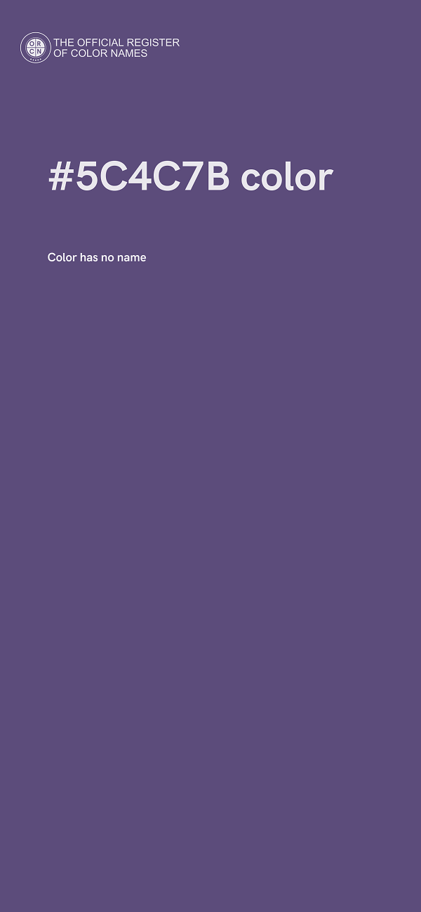 #5C4C7B color image