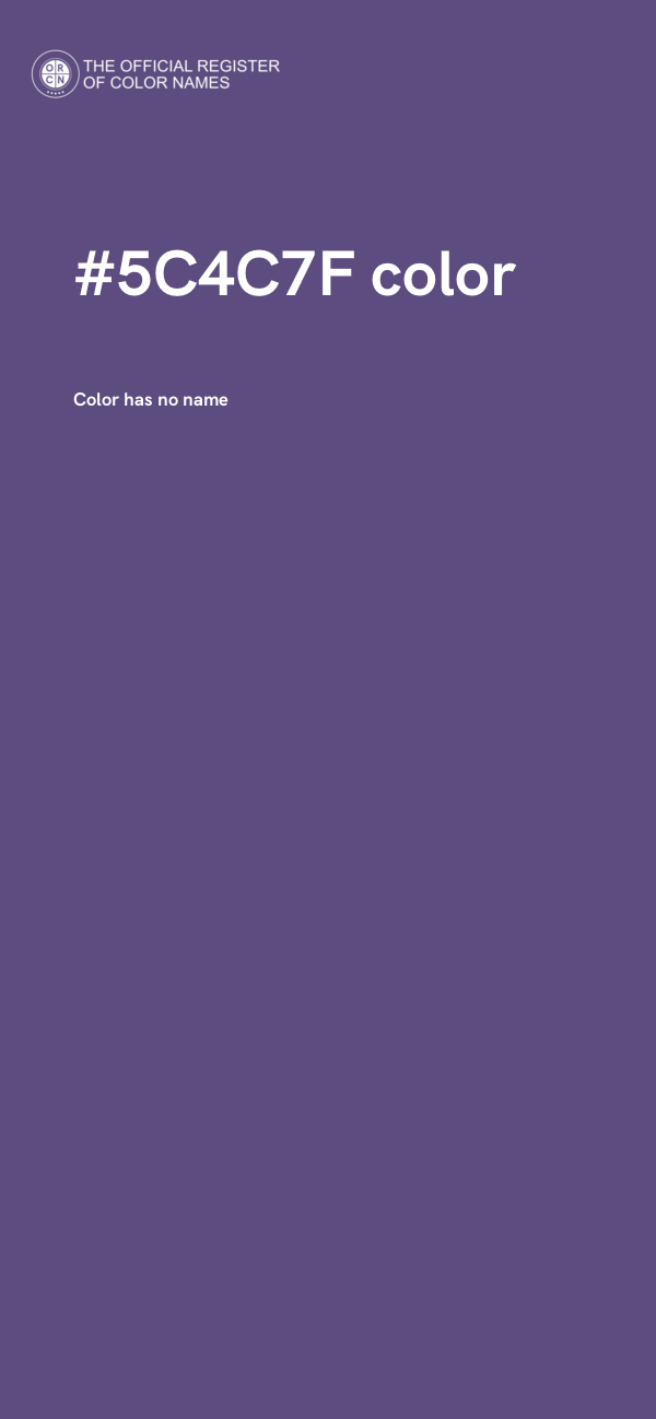 #5C4C7F color image