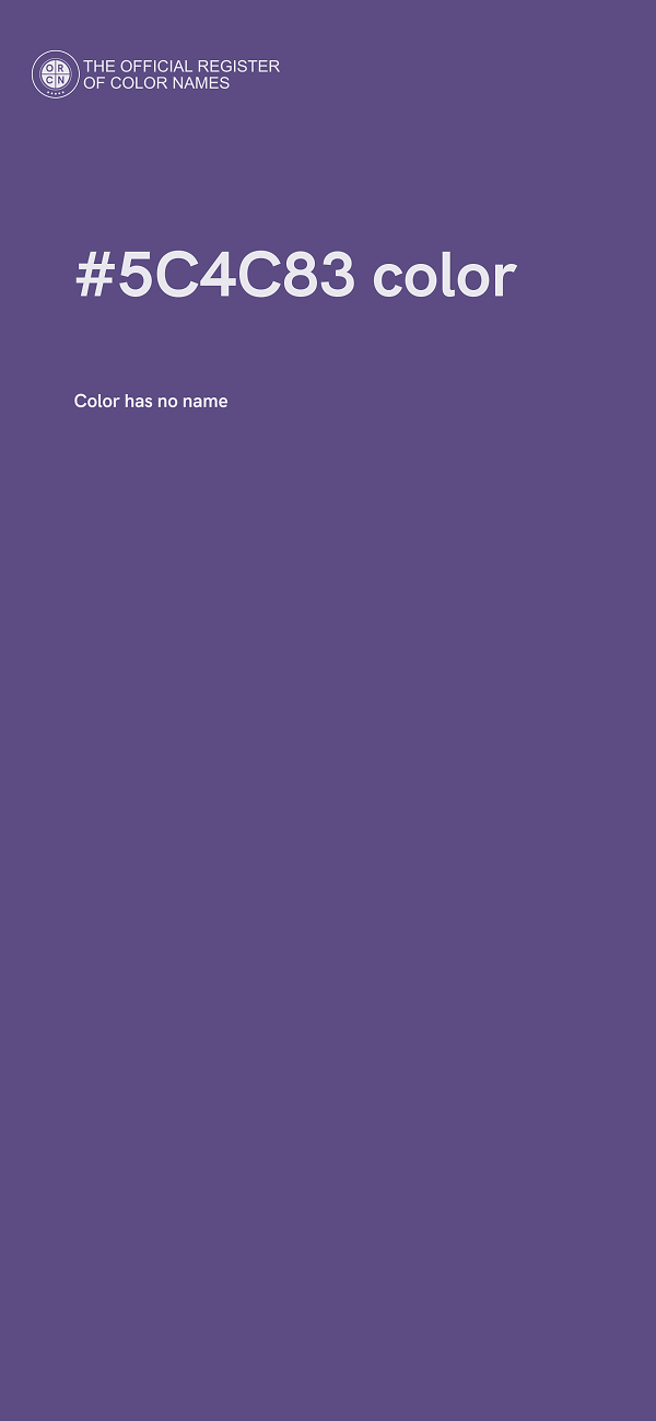#5C4C83 color image