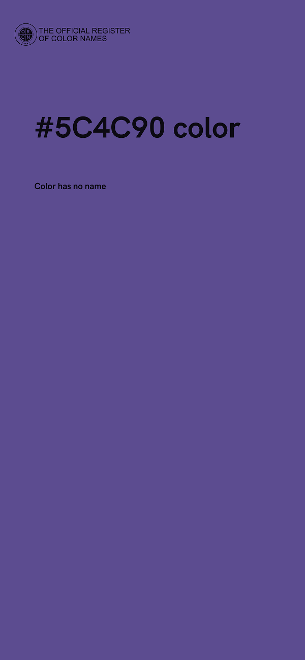 #5C4C90 color image