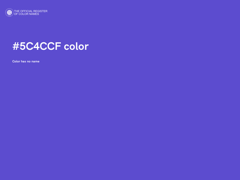 #5C4CCF color image