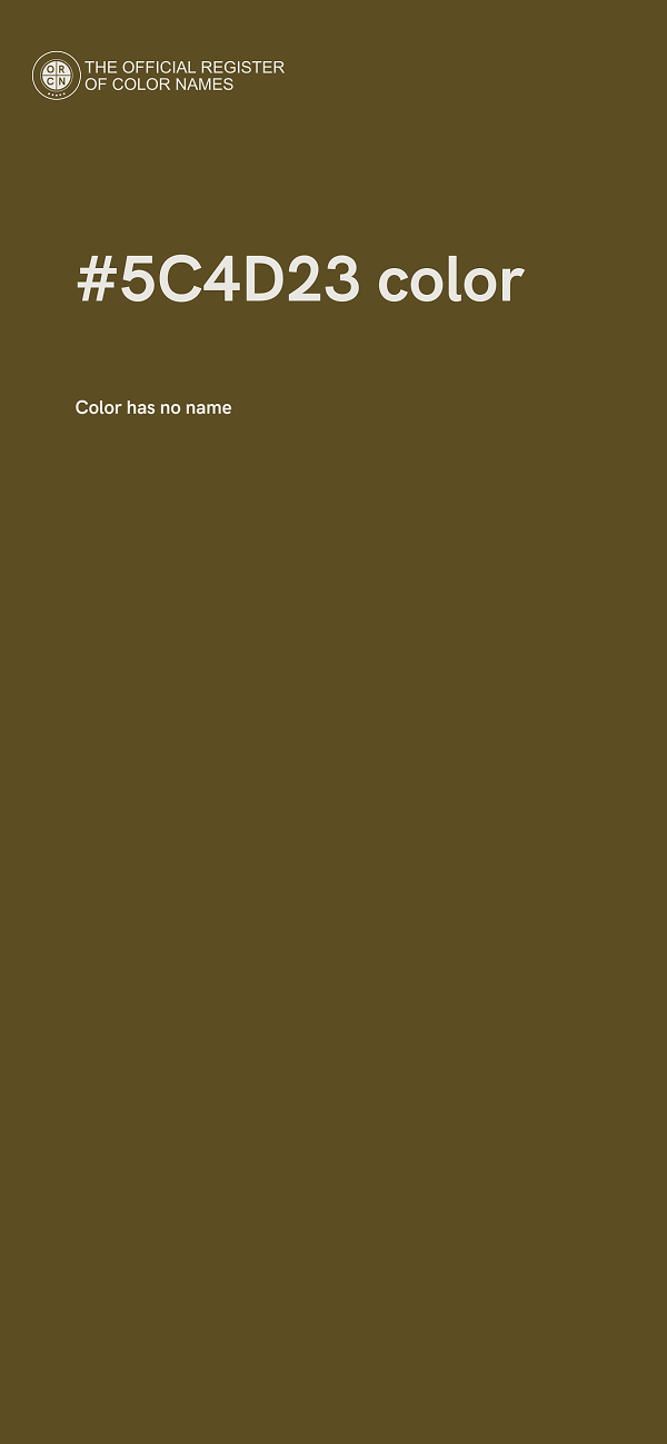 #5C4D23 color image