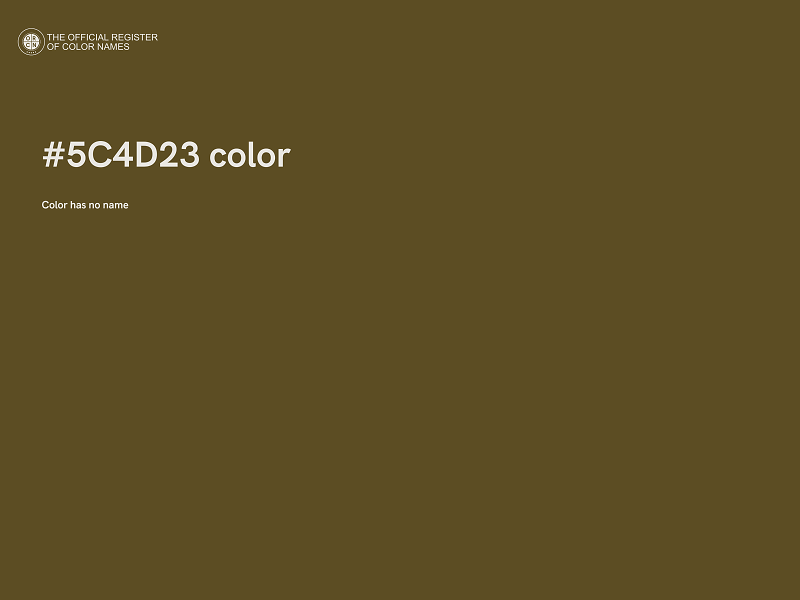 #5C4D23 color image