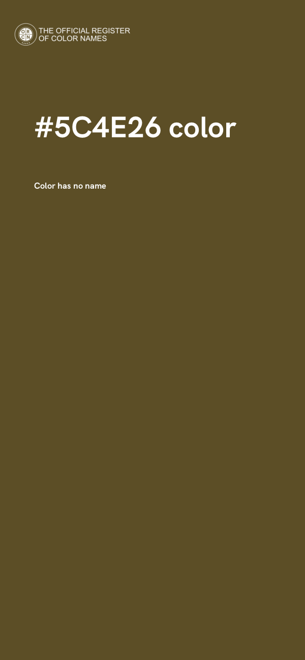 #5C4E26 color image