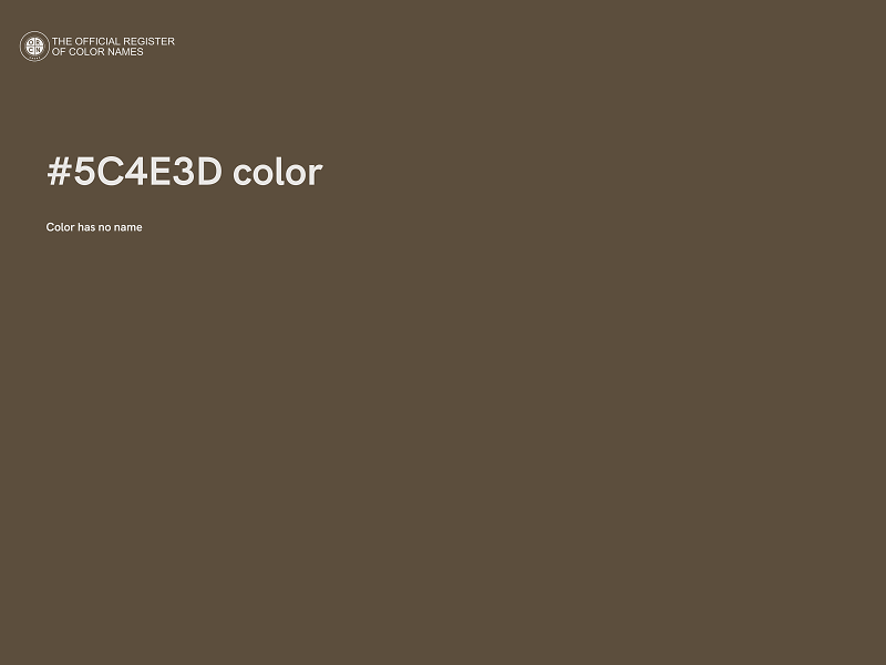 #5C4E3D color image