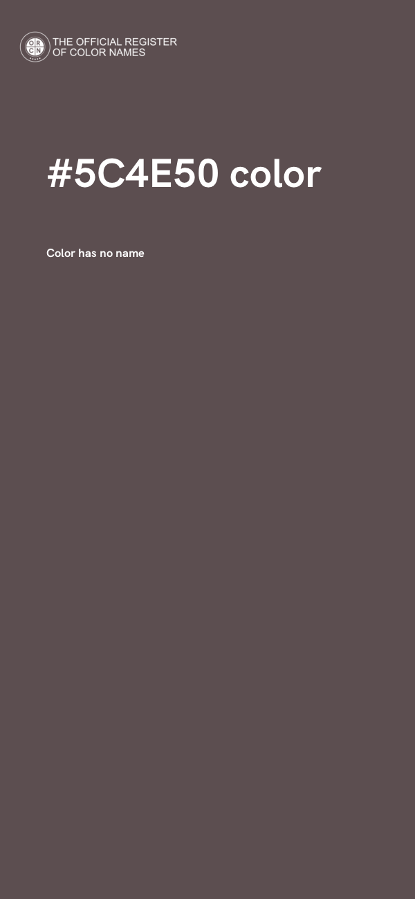 #5C4E50 color image