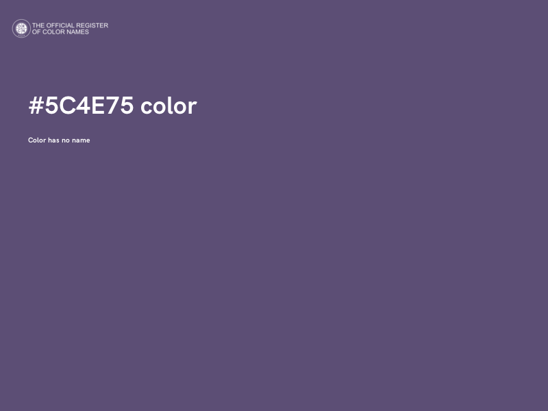 #5C4E75 color image