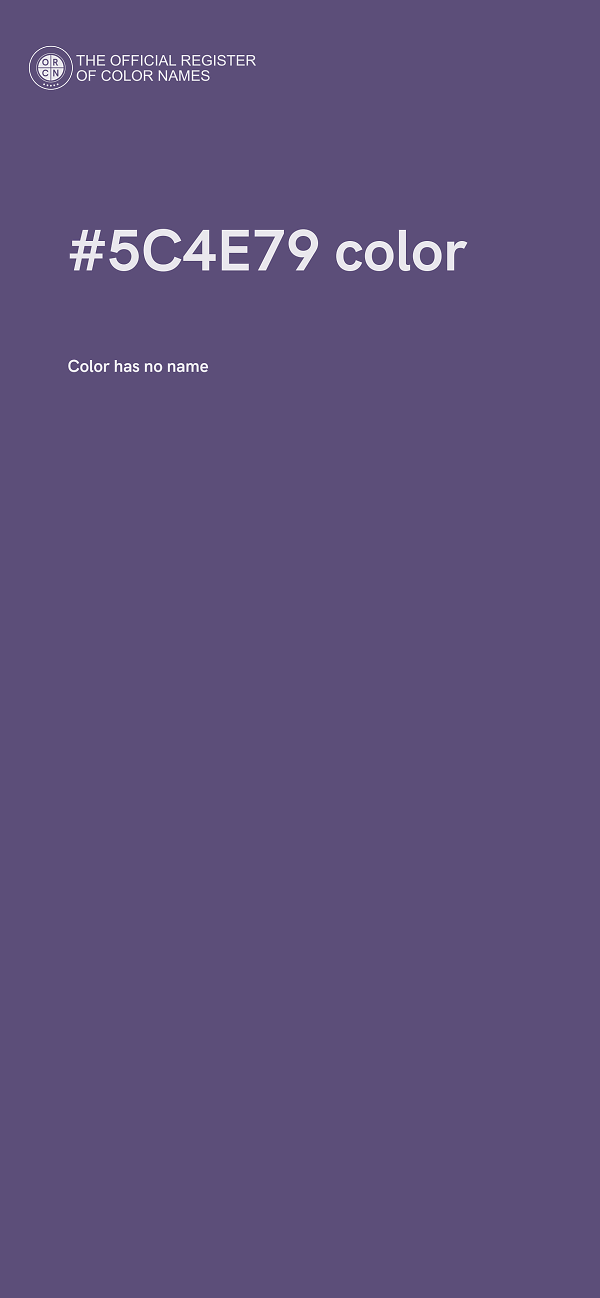 #5C4E79 color image