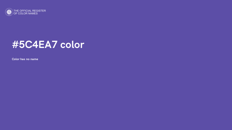 #5C4EA7 color image