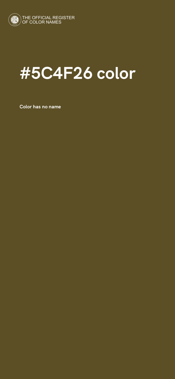 #5C4F26 color image