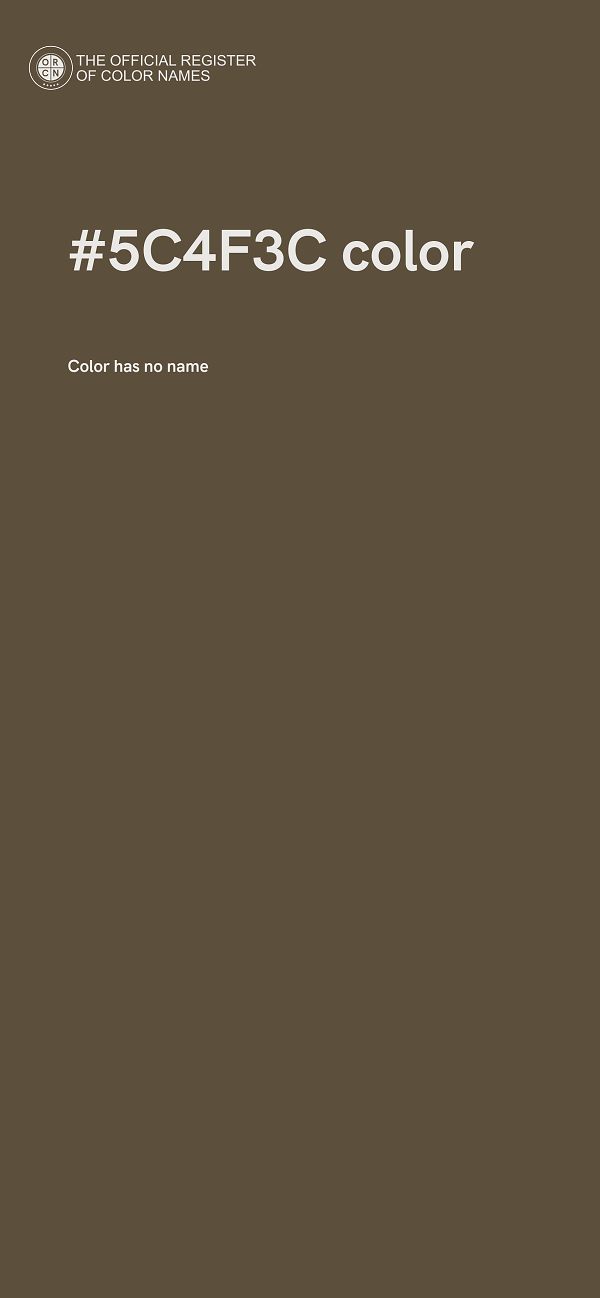 #5C4F3C color image