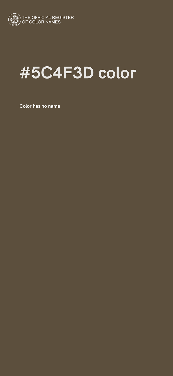 #5C4F3D color image