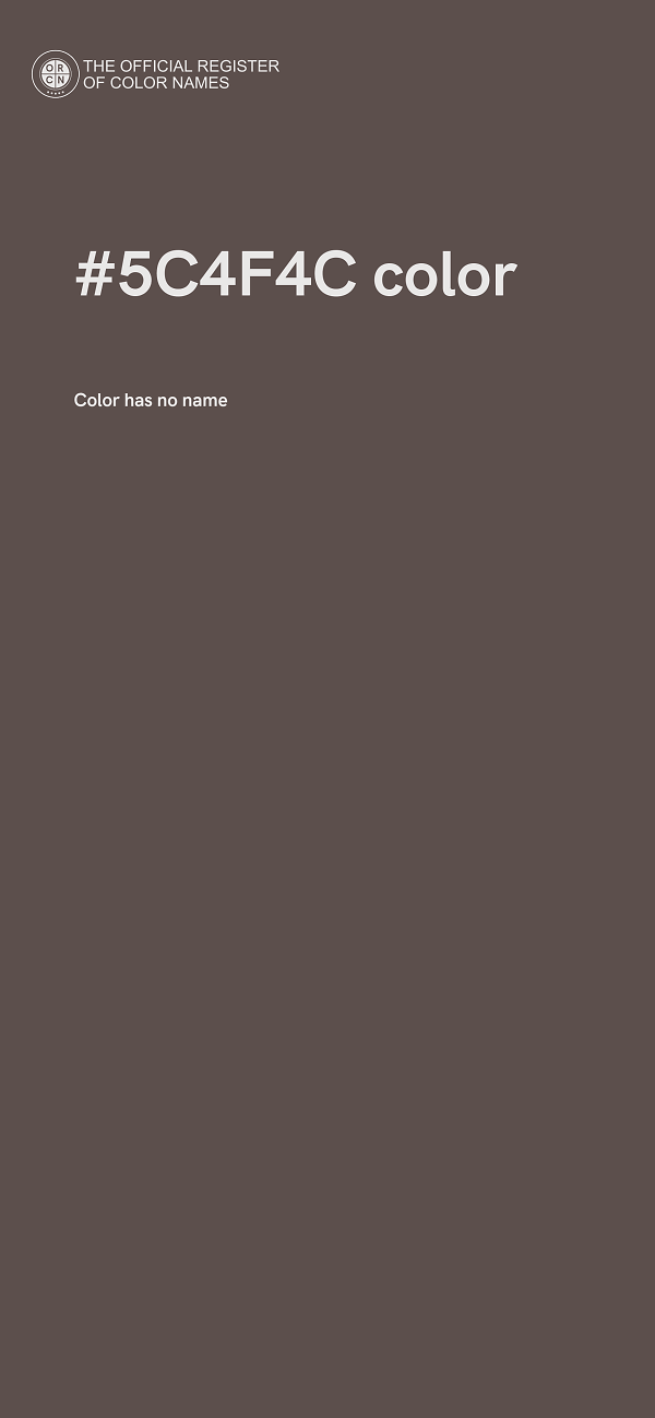 #5C4F4C color image
