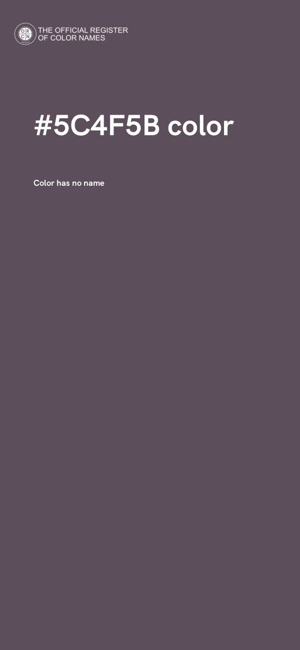 #5C4F5B color image