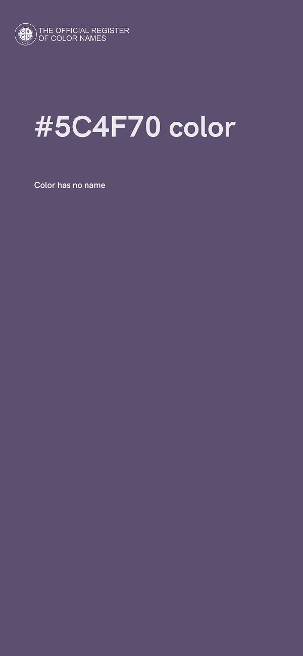 #5C4F70 color image
