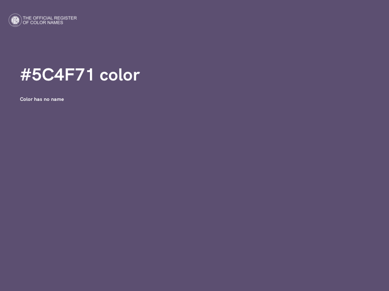 #5C4F71 color image