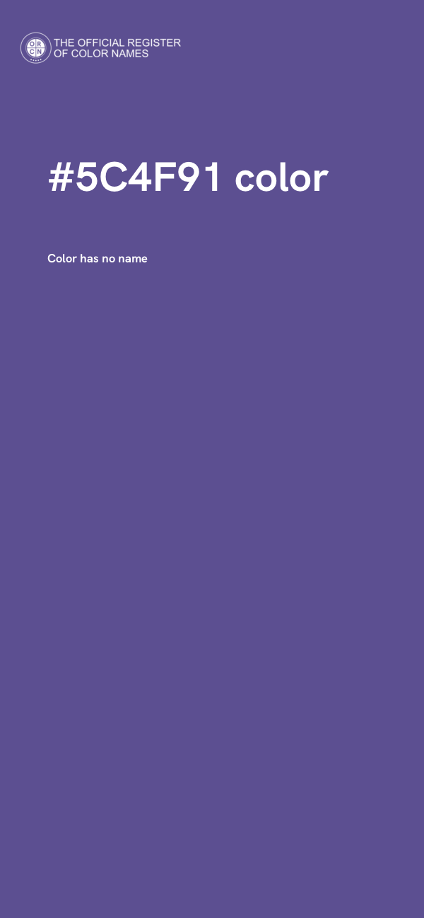#5C4F91 color image
