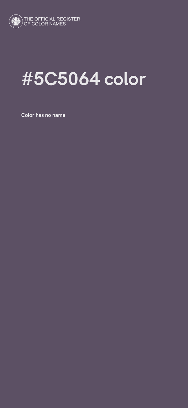 #5C5064 color image