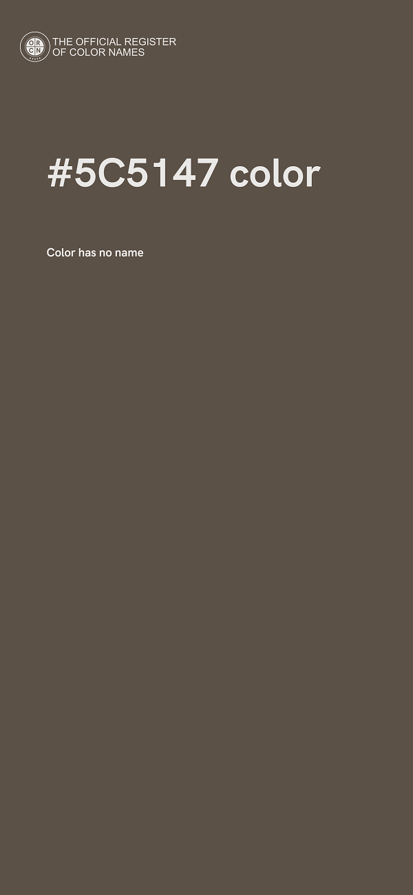#5C5147 color image
