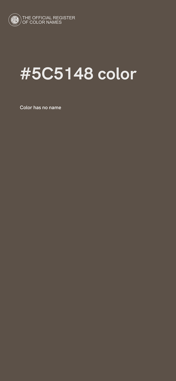#5C5148 color image