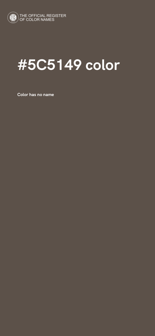 #5C5149 color image