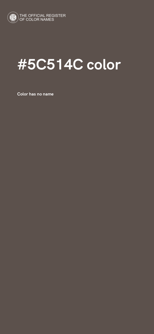 #5C514C color image