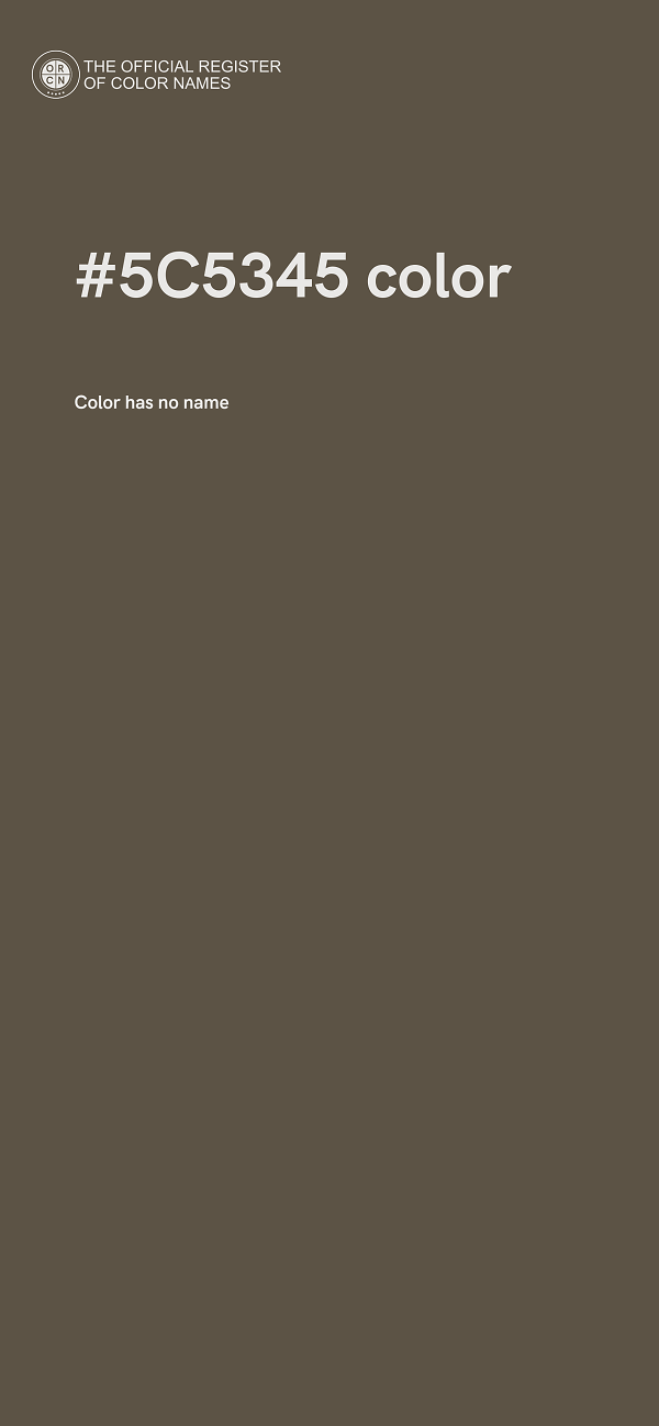 #5C5345 color image