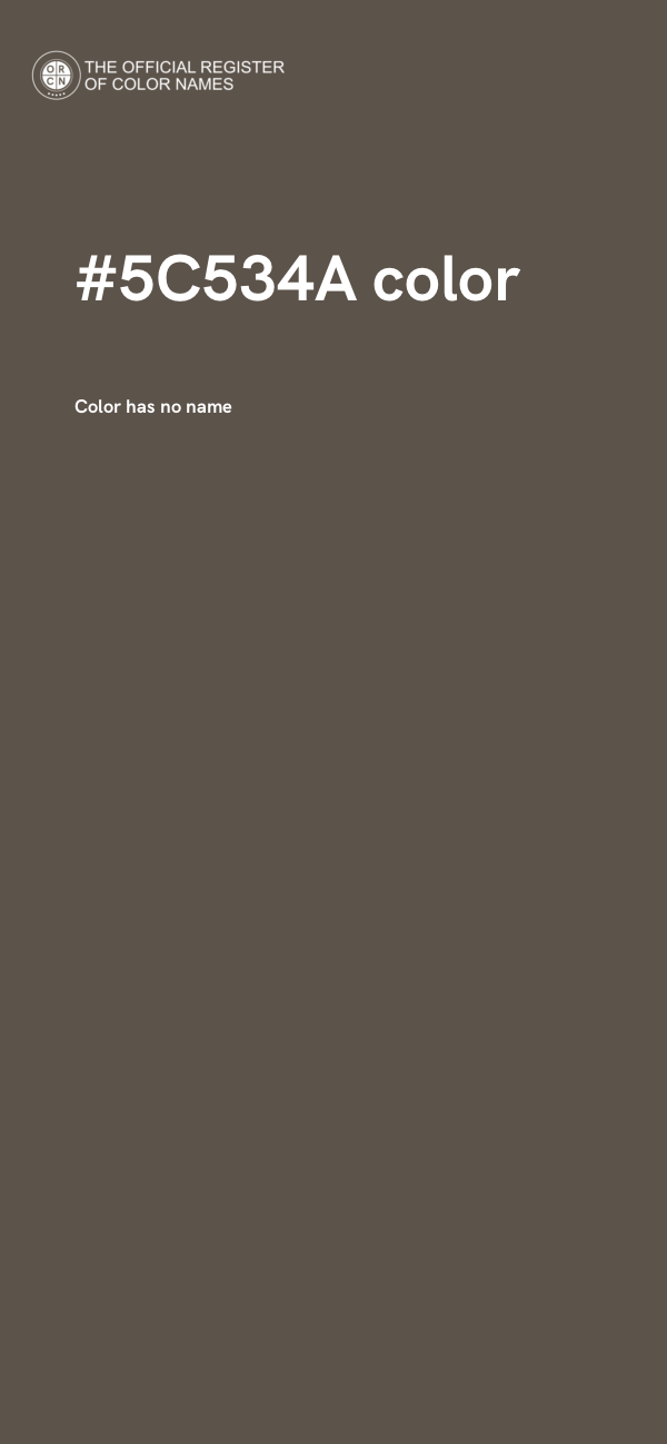#5C534A color image