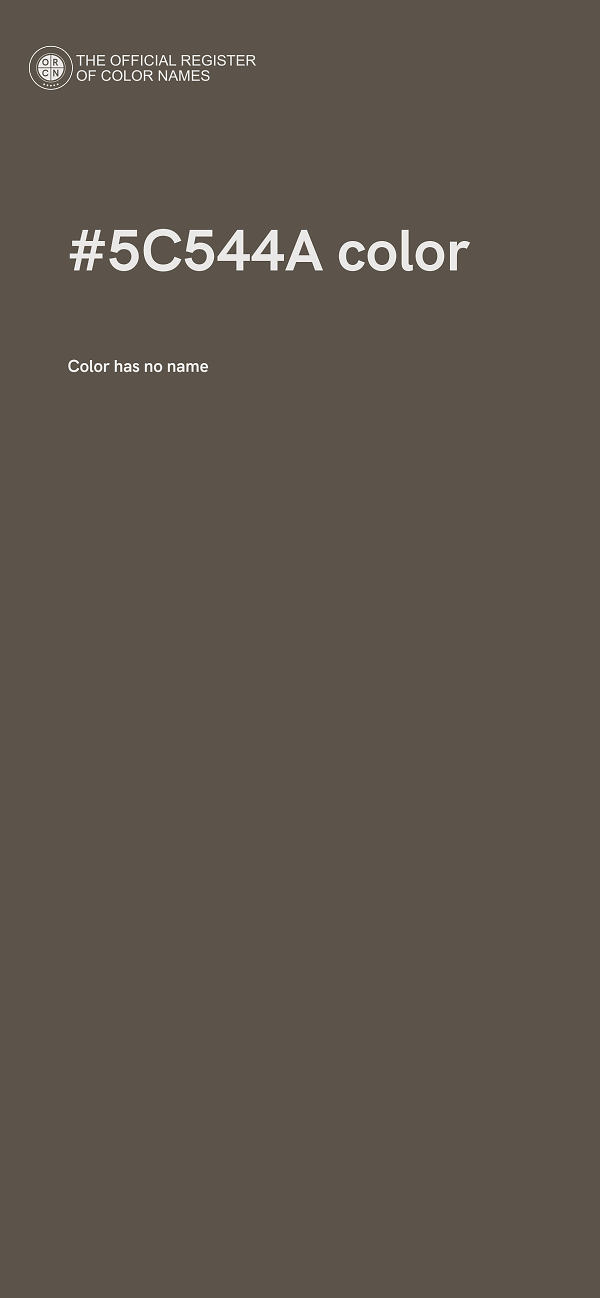 #5C544A color image