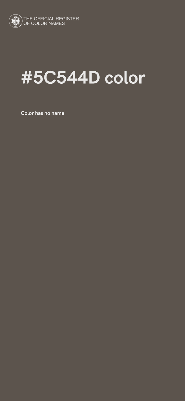 #5C544D color image
