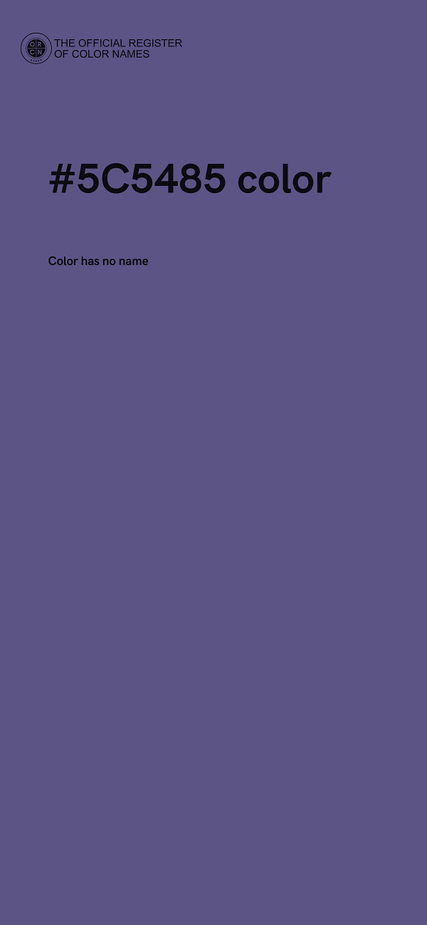 #5C5485 color image