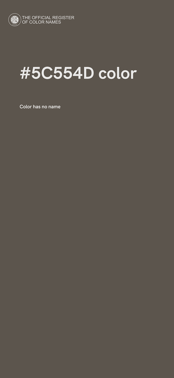 #5C554D color image