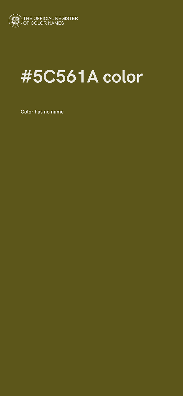 #5C561A color image