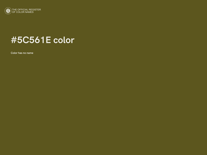 #5C561E color image