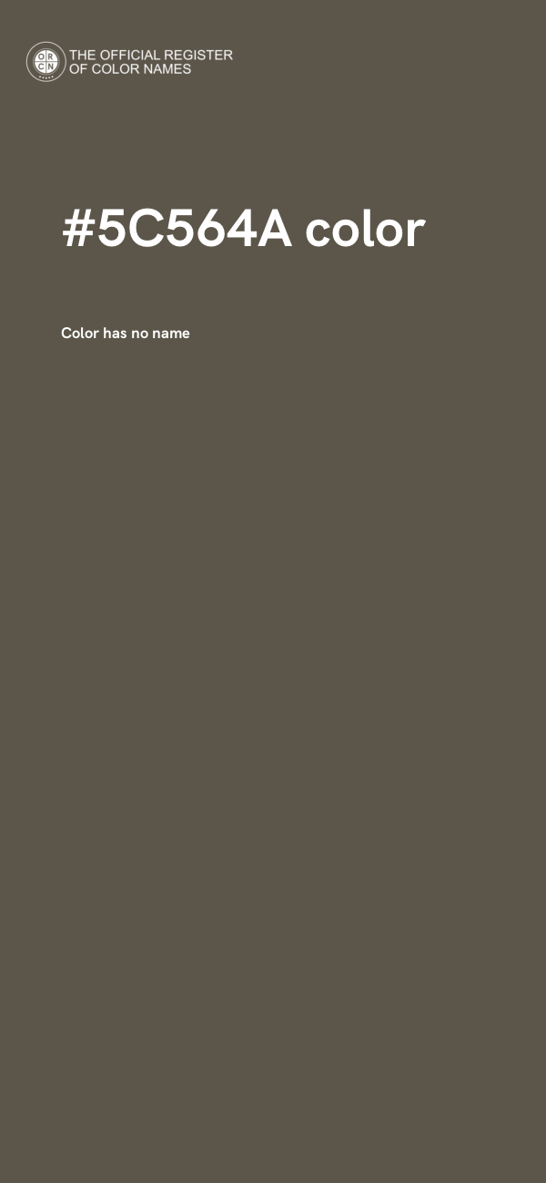 #5C564A color image