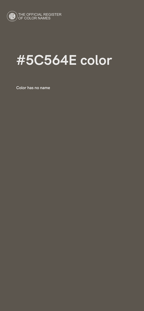 #5C564E color image