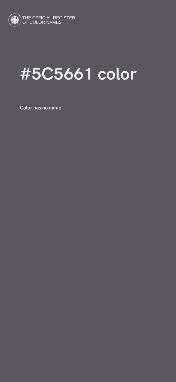 #5C5661 color image