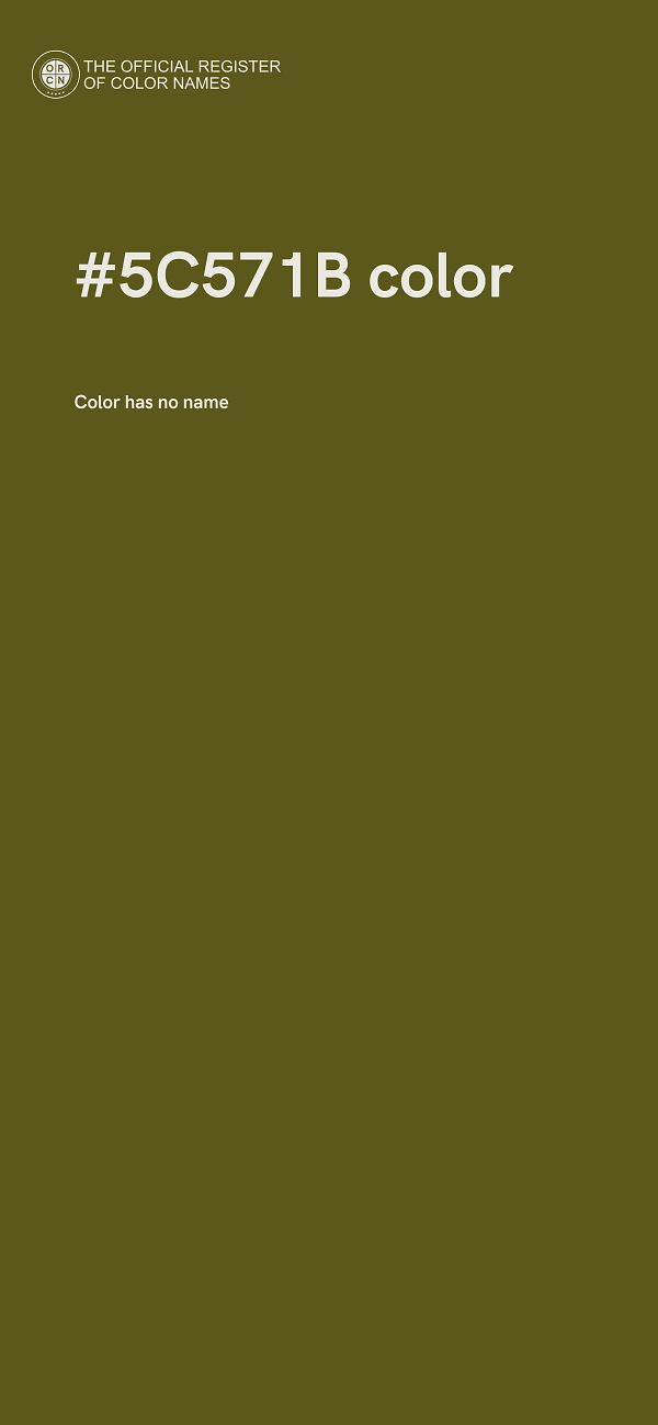 #5C571B color image