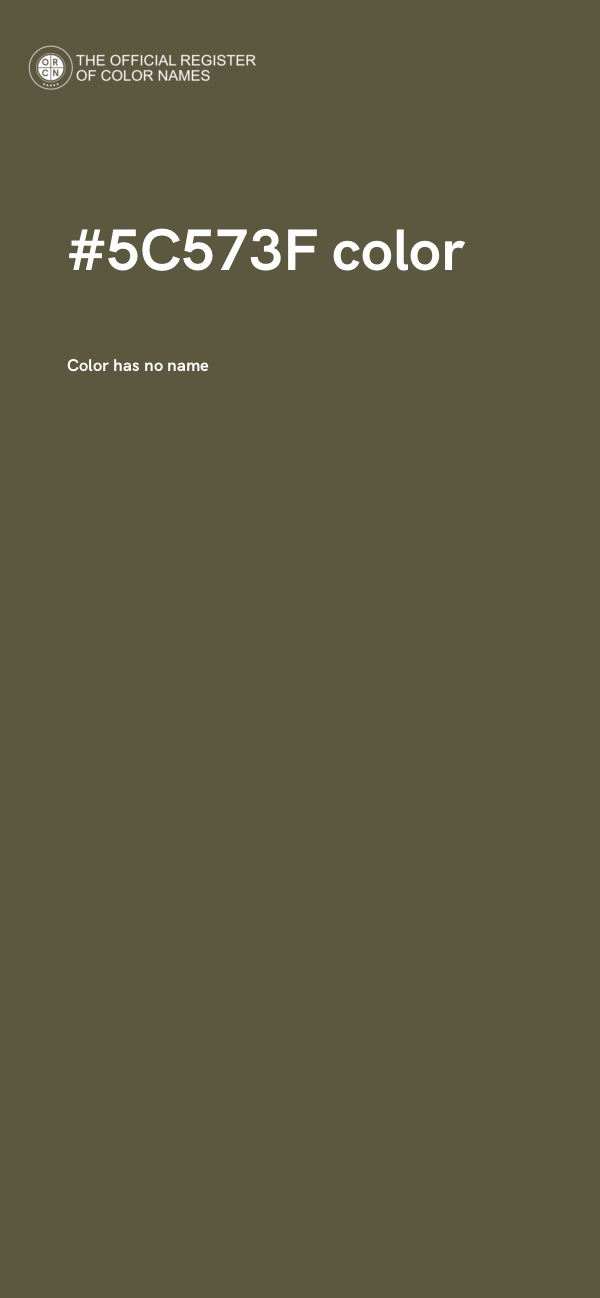 #5C573F color image
