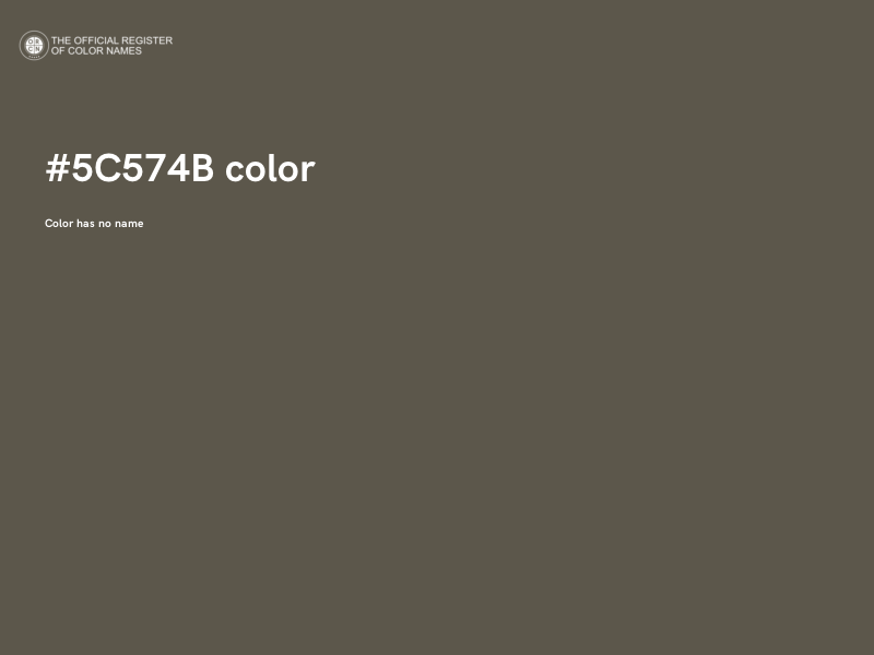 #5C574B color image