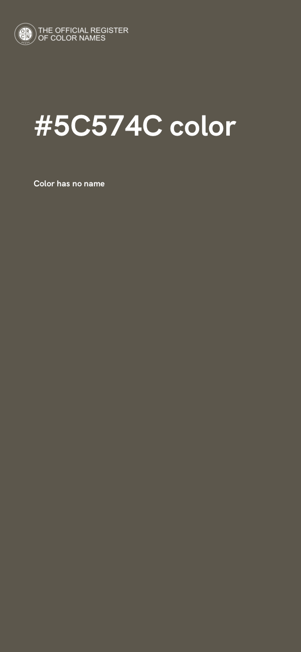 #5C574C color image