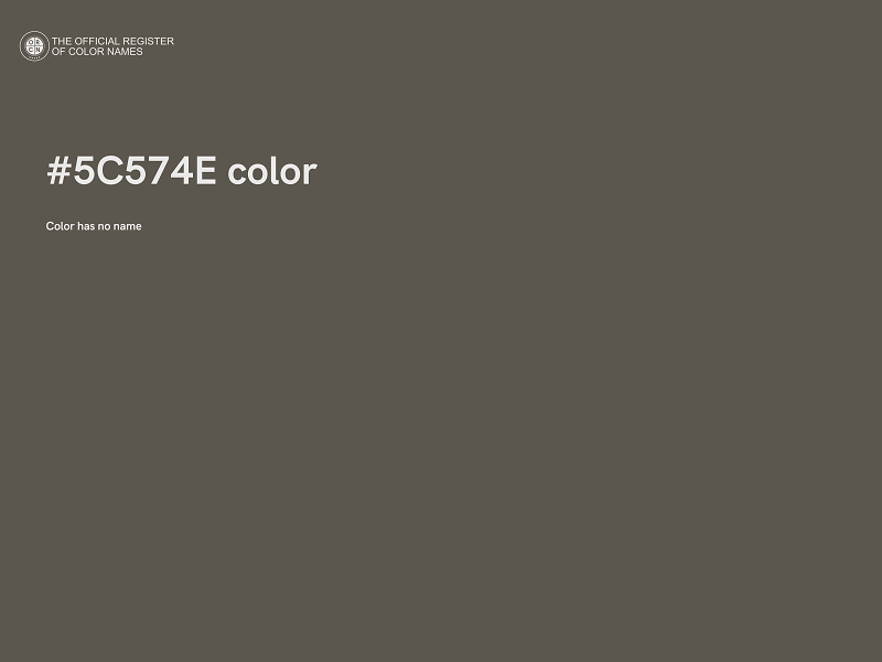 #5C574E color image