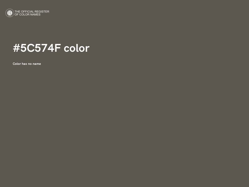 #5C574F color image