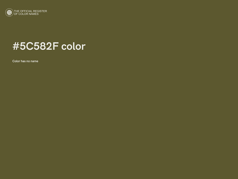 #5C582F color image