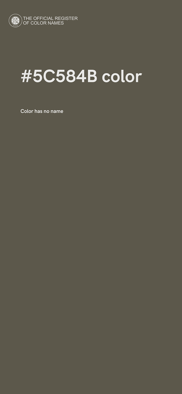 #5C584B color image