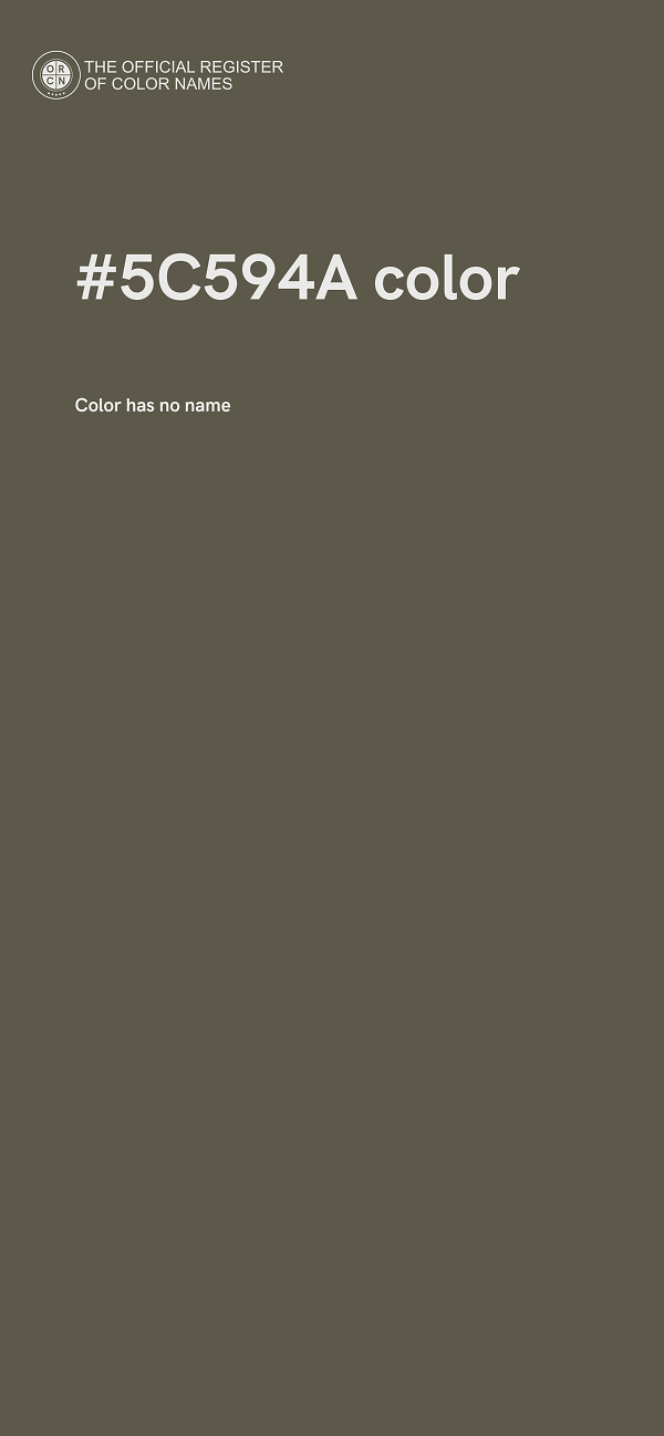 #5C594A color image