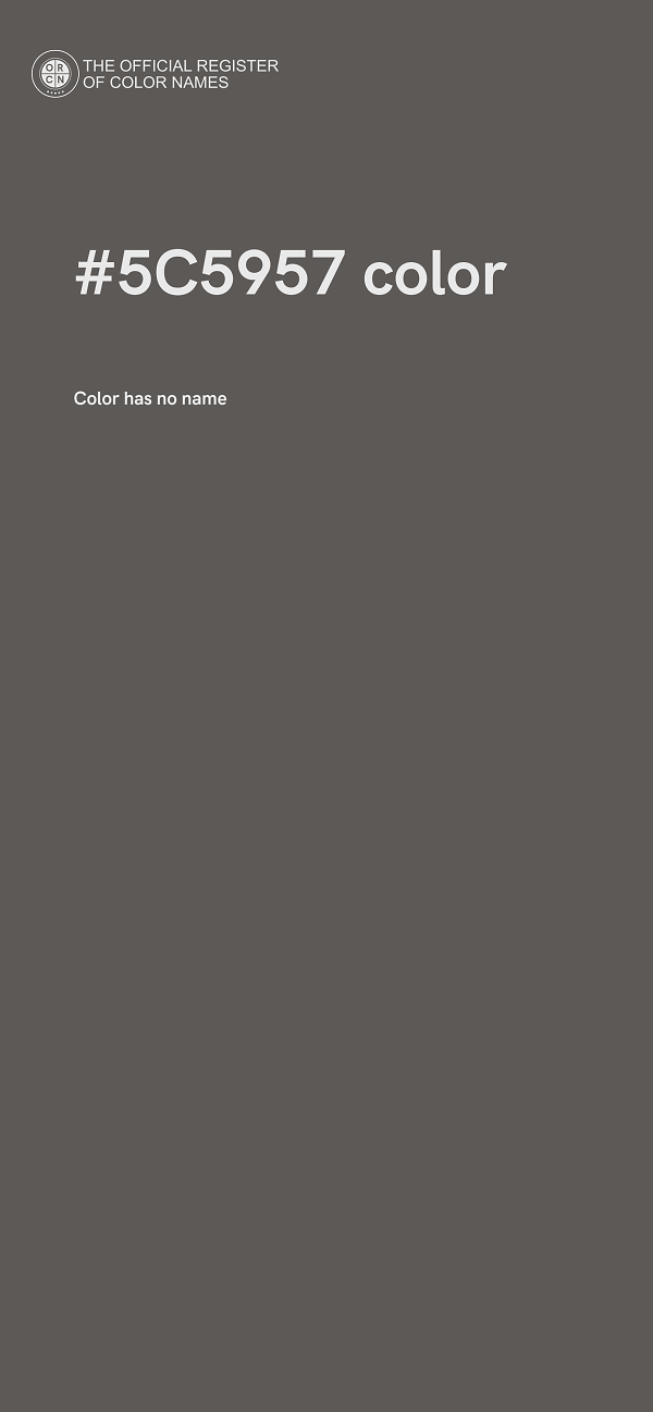 #5C5957 color image